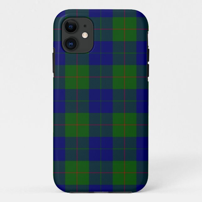 Coques Case-Mate iPhone Barclay tartan bleu vert plaid (Dos)