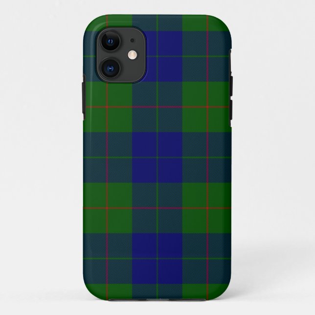Coques Case-Mate iPhone Barclay tartan bleu vert plaid (Dos)