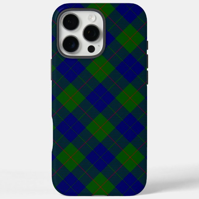 Coques Case-Mate iPhone Barclay tartan bleu vert plaid (Verso)