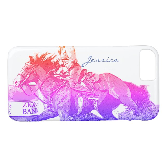 Coques Case-Mate iPhone Barrel Racer II (arc-en-ciel) (Dos (Horizontal))