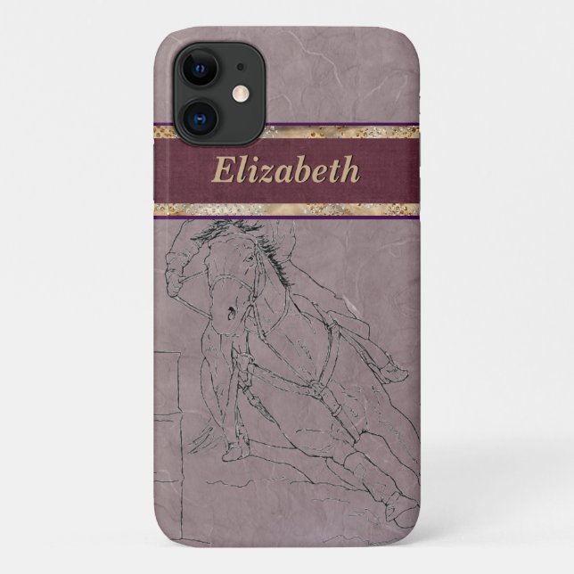 Coques Case-Mate iPhone Barrel Racer (Mauve) (Dos)