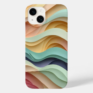Coque Pour iPhone 14 Barres ondulées couleur bonbon