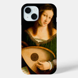 Coque Pour iPhone 15 Bartolomeo Veneto Lady Jouer Lute Portrait Art