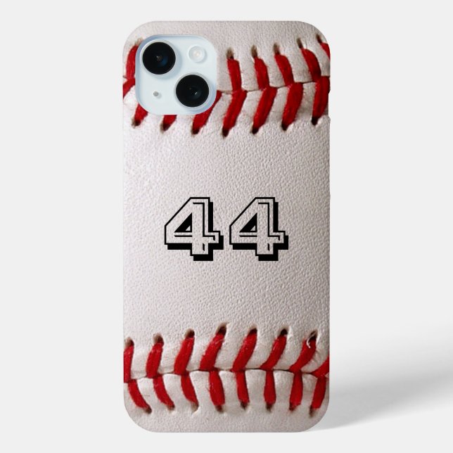 Coques Case-Mate iPhone Baseball avec numéro personnalisable (Verso)