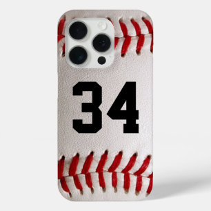 Coque iPhone 15 Pro Baseball avec numéro personnalisable