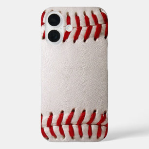 Coques iPhone 16 Baseball et Softball Couture Rouge