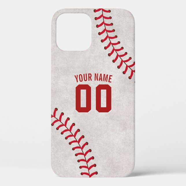 Coques Case-Mate iPhone Baseball Lace Sport Thème Nom Personnalisé (Verso)
