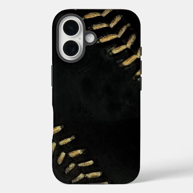 Coques Case-Mate iPhone baseball noir (Verso)
