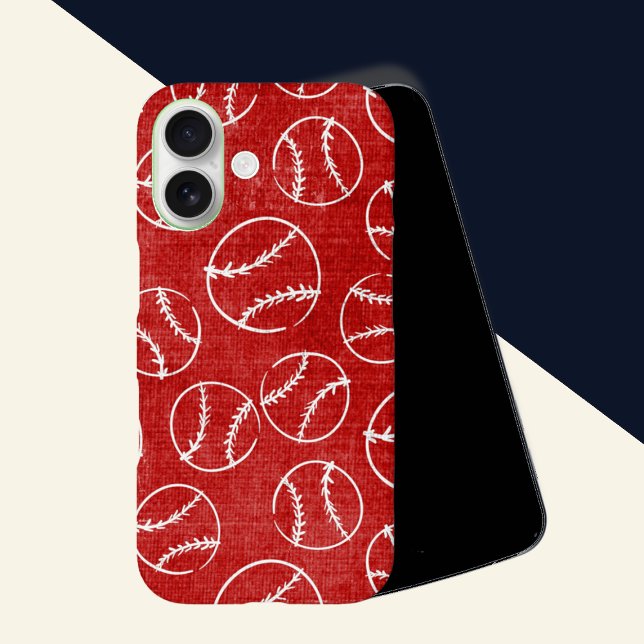 Coques Case-Mate iPhone Baseball Rouge Croché (Créateur téléchargé)
