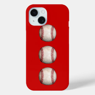 Coque Pour iPhone 15 Baseballs dans une rangée