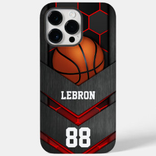 Coque Pour Pour iPhone 14 Pro Max Basket américain personnalisé Numéro et nom