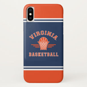 Coque iPhone X Basket-ball du logo   de cavaliers de la Virginie