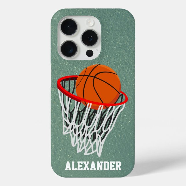 Coques Case-Mate iPhone Basket-ball et cerceau personnalisés (Verso)