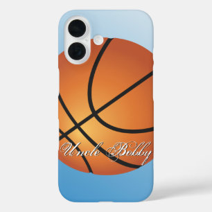 Coques iPhone 16 Basket-ball Image 🏀 Monogramme Budget spécial