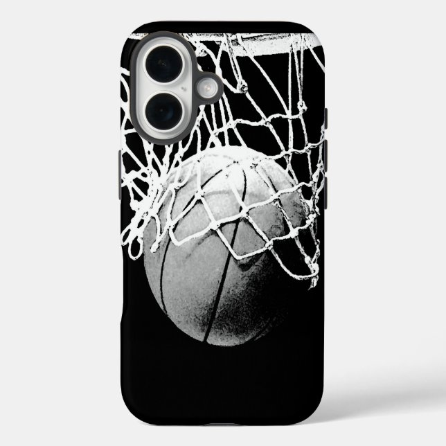 Coques Case-Mate iPhone Basket-ball noir blanc (Verso)