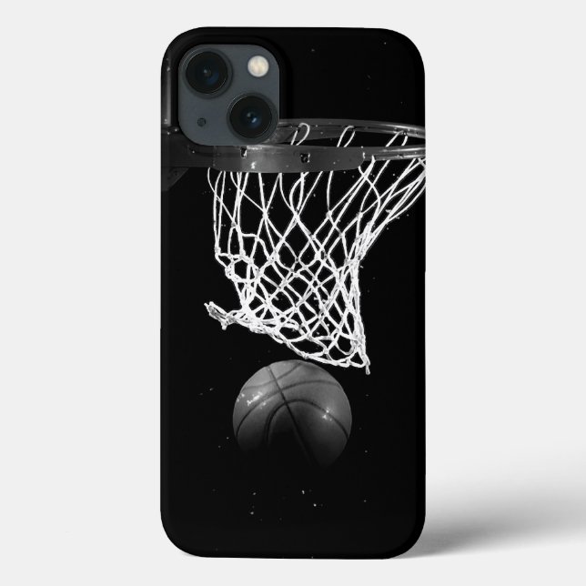 Coques Case-Mate iPhone Basket-ball noir et blanc (Verso)