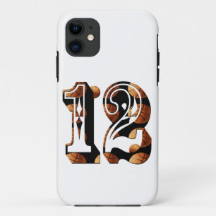 Case-Mate iPhone Case Basket-ball numéro 12 logo photo,