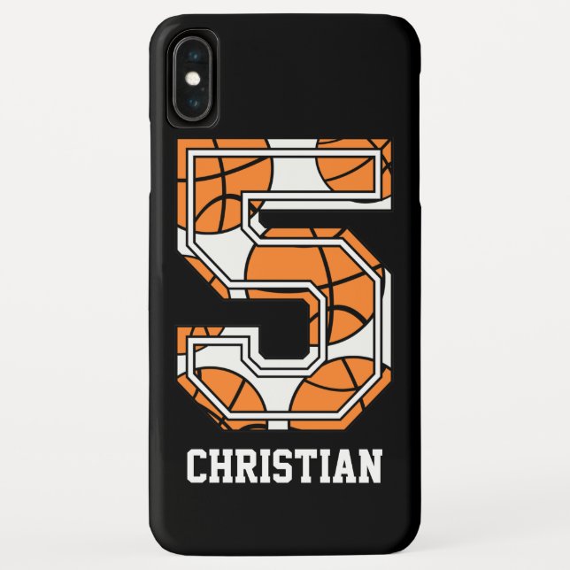 Coques Case-Mate iPhone Basket-ball personnalisé numéro 5 (Dos)
