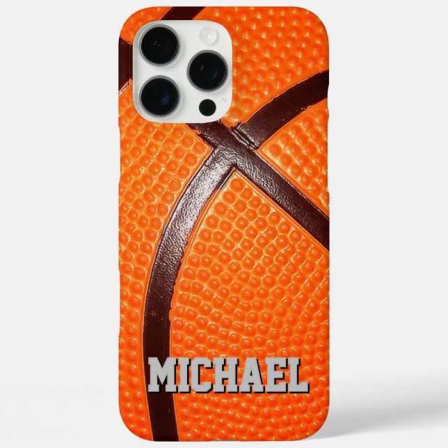 Coques Case-Mate iPhone Basket-ball Remplacer par votre nom Texte (Verso)