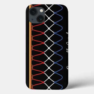 iPhone 13 Coque Basketball Hoop Net_red, blanc, style bleu_autogra