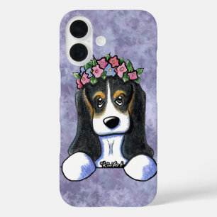 Coques iPhone 16 Basset Hound Chiot KiniArt
