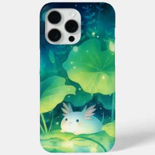 Coque iPhone 15 Pro Max Bassin de fleurs de bébé axolotl