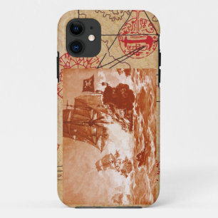COQUE Case-Mate POUR iPhone BATAILLE DE BATEAU PIRATE / CARTES DE TRÉSOR PIRAT