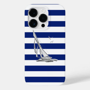Coques Pour iPhone Bateau à voile Chrome Nautique sur les rayures de