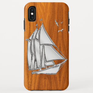 Etui iPhone Case-Mate Bateau à voile d'argent sur le Décor du plateau de