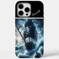 Bateau Pirate Dans Une Tempête