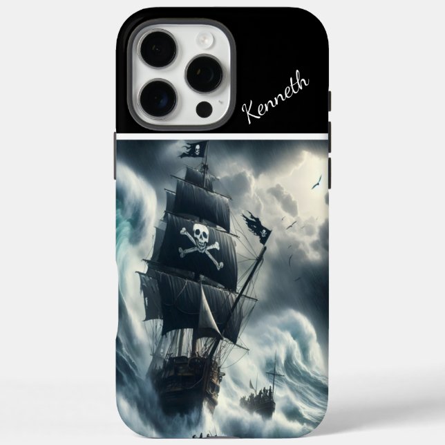 Coques Case-Mate iPhone Bateau Pirate Dans Une Tempête (Verso)