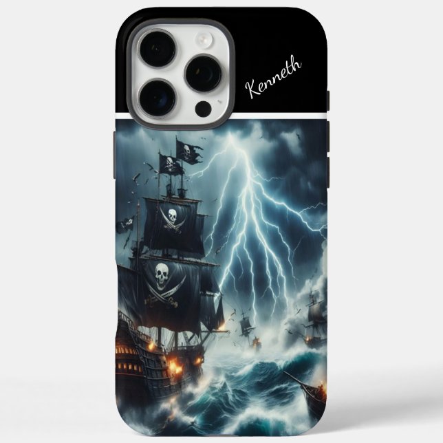 Coques Case-Mate iPhone Bateau Pirate En Tempête (Verso)