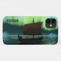 Bateau Viking Sous Lumière Du Nord