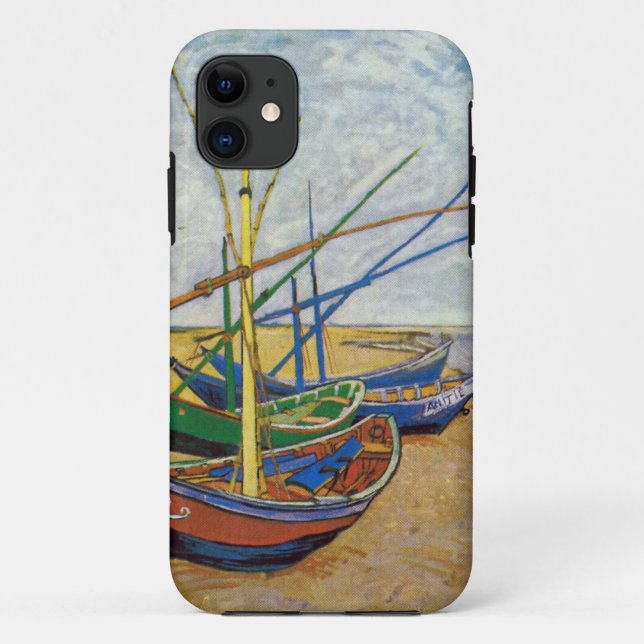 Coques Case-Mate iPhone Bateaux de pêche de Van Gogh sur la plage (Dos)
