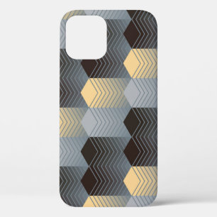 Case-Mate iPhone Case Bâtiments géométriques argentés, motif abstrait.