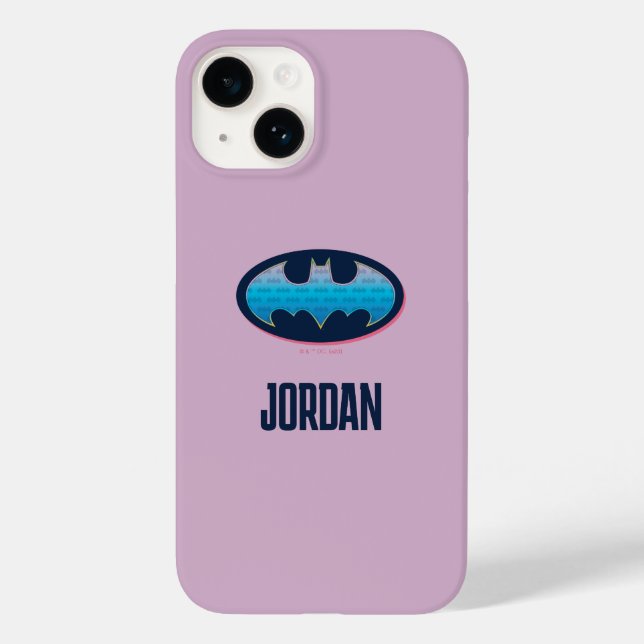 Coques Case-Mate iPhone Batman | Symbole rose et bleu (Verso)