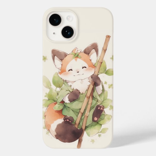 Coques Case-Mate iPhone Bâton de retenue Kawaii Red Panda (Verso)