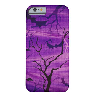 Coque iPhone 6 Barely There Battes de Halloween sur la caisse pourpre de