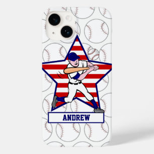 Coques Pour iPhone Batteur de baseball des étoiles et des stries per