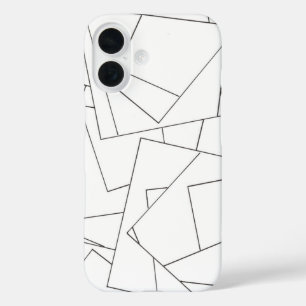 Coques iPhone 16 Bauhaus Géométrique Moderne Noir Et Blanc