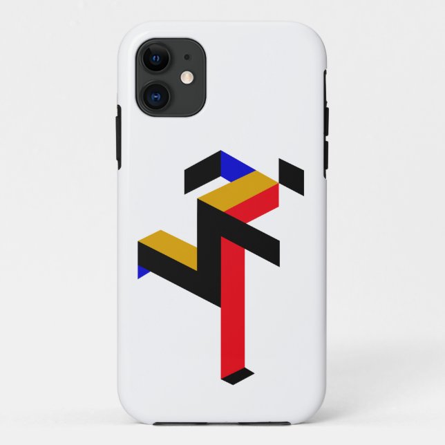 Coques Case-Mate iPhone Bauhaus Poster de l'Homme Coureur (Dos)