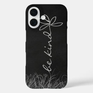Coques iPhone 16 Be Kind Text and Daisy
