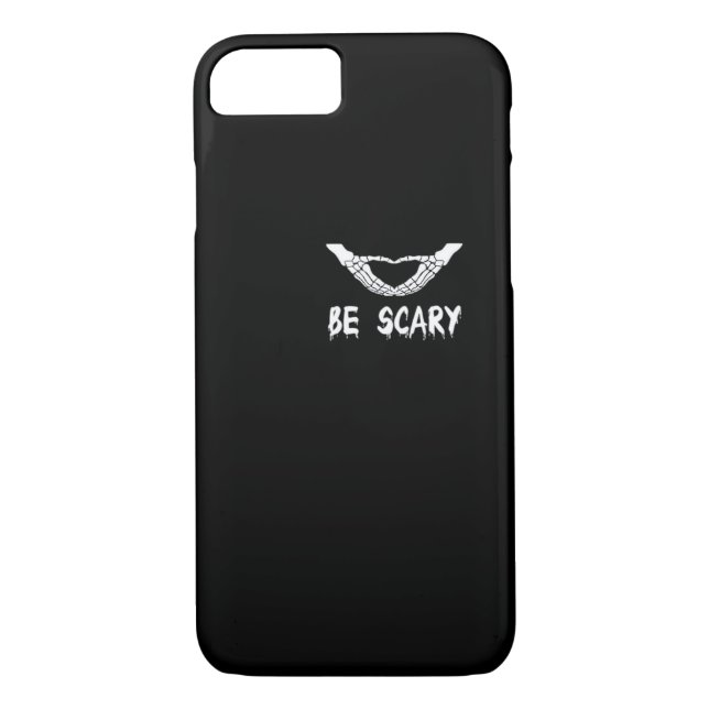 Coques Case-Mate iPhone Be Scary Halloween Skeleton Over Heart (Dos)