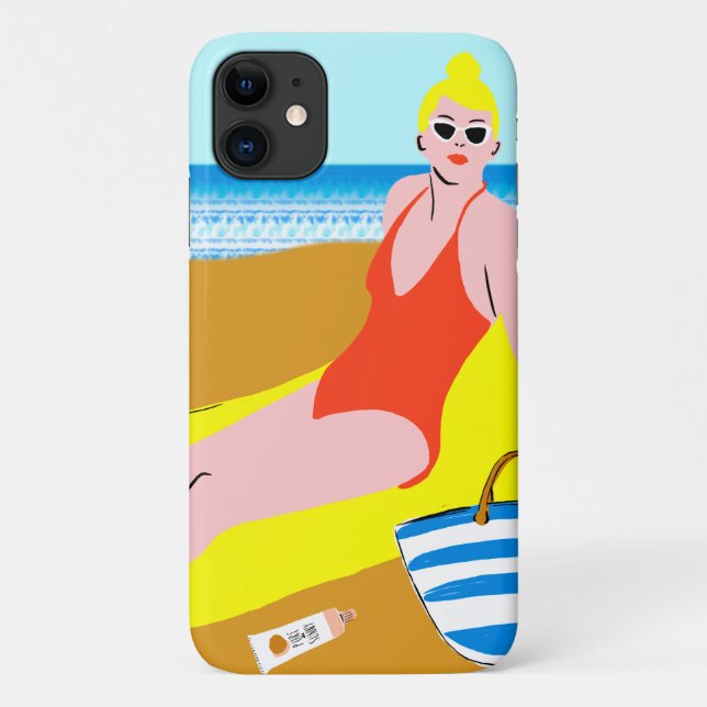 Coques Case-Mate iPhone Beachy Keen - Jaune (Dos)