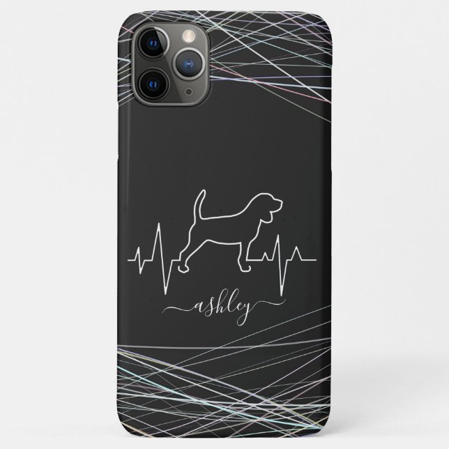 Coques Case-Mate iPhone Beagle est Cool Heartbeat minimal chien amour (Dos)