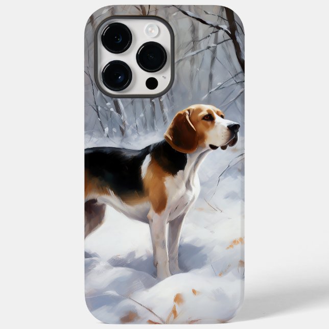 Coques Case-Mate iPhone Beagle Laisser Neige Noël (Verso)
