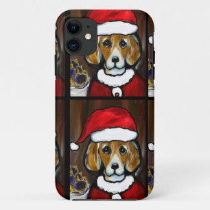 COQUE iPhone 11  BEAGLE PÈRE NOËL