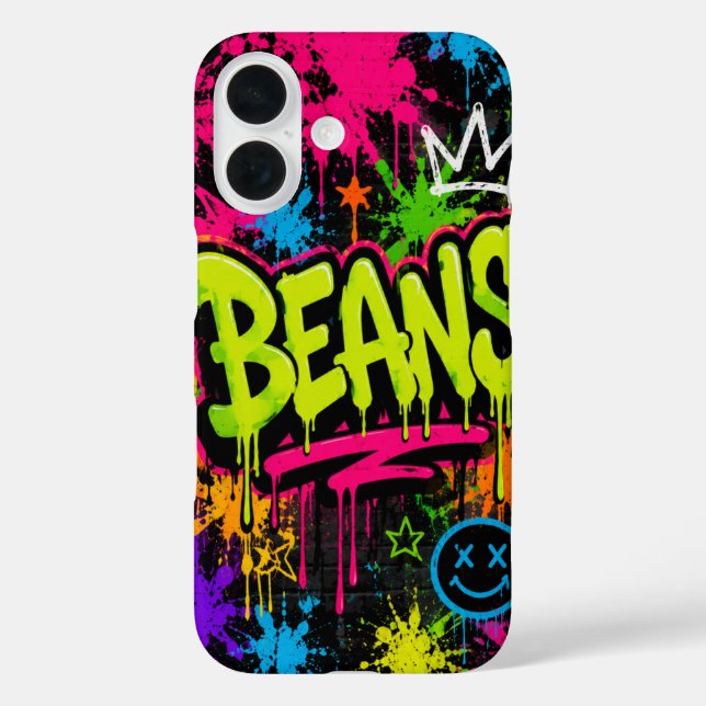 Coques Case-Mate iPhone BEANS Graffiti Néon Street Art (Verso)