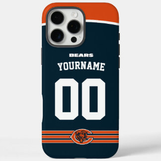 Coques iPhone 16 Pro Max Bears personnalisées Jersey Football américain