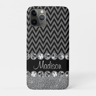 Case-Mate iPhone Case Beau Argent Chevron Parties scintillant Bijoux Élé